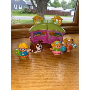 Fisher-Price Little People Beach Camping Set With Camper & Figures